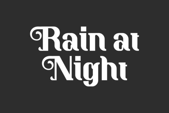 Rain at Night Font: A Dreamy Retro Touch for Design